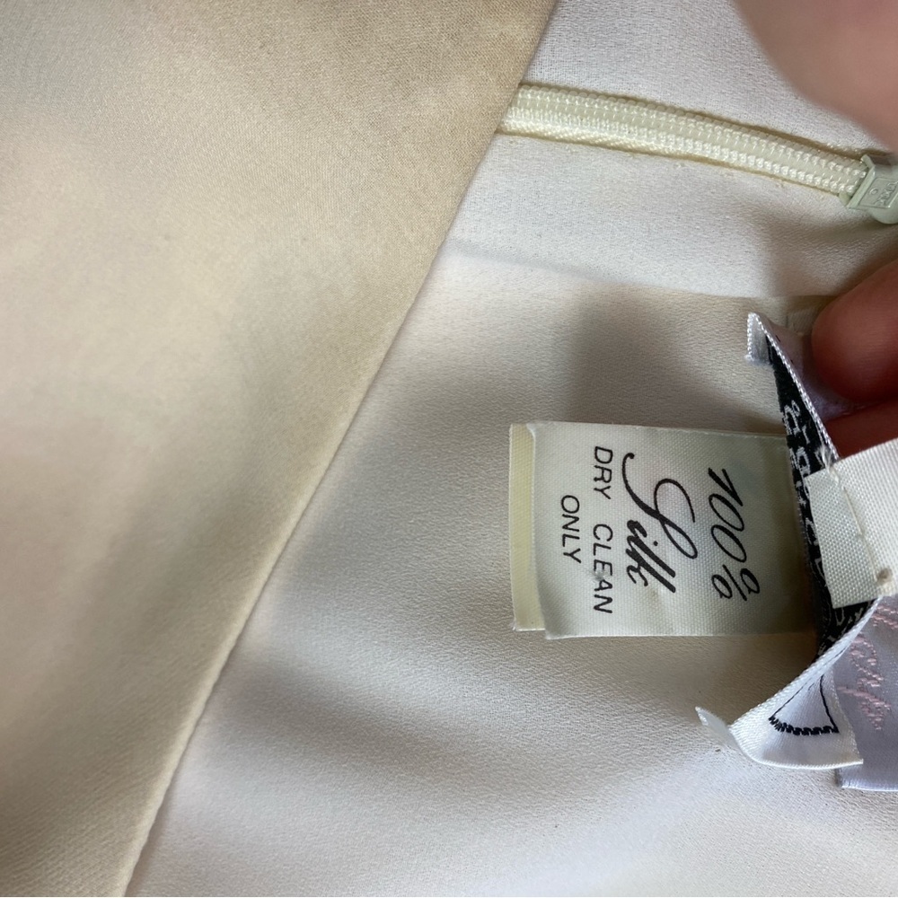 ⭐️VINTAGE Holly Harp for Bergdorf Goodman Silk Chiffon 70s Tiered Shift Dress - Picture 5 of 14